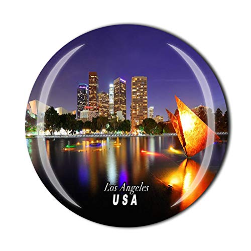 Los Angeles 3D USA Amerika Kühlschrank Magnet Souvenir Kristall Glas Magnet Tourist Reise Souvenir Sammlung Geschenk Magnetaufkleber Home Küche Dekoration von Wedare Magnet Souvenir