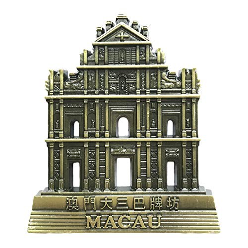 Macau China 3D Metall Kühlschrank Magnet Reise Souvenirs Handgemacht Kühlschrank Magnet Home and Kitchen Decoration Magnetic Sticker Collection von Wedare Magnet Souvenir