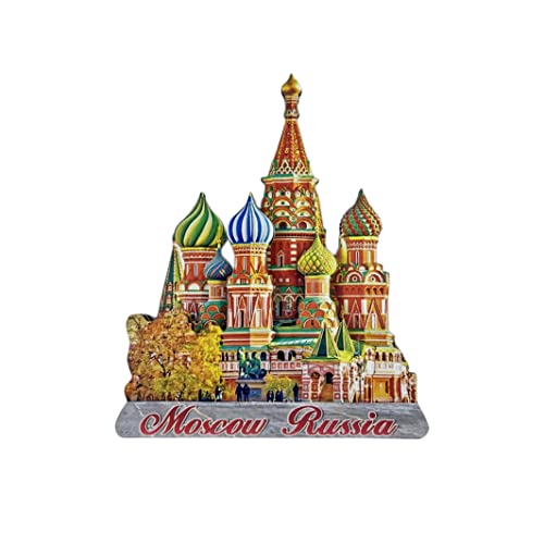 Moskau Russland 3D Kühlschrankmagnet Touristische Souvenirs Holz Magnetische Aufkleber Kühlschrankmagnet Home & Kitchen Dekoration aus China von Wedare Magnet Souvenir