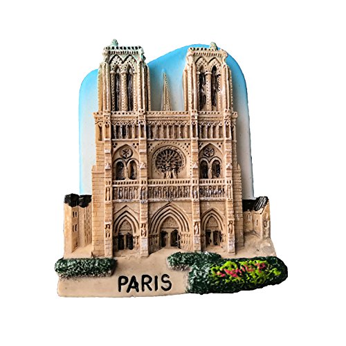 Notre Dame de Paris Frankreich, 3D-Kühlschrankmagnet, Touristensouvenirs, handgefertigt, Paris, Reiseaufkleber, Kühlschrankmagnet, Heim- und Küchendekoration von Wedare Magnet Souvenir