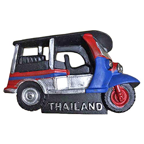 Thailand 3D Kühlschrank Magnet Travel Souvenirs Kollektion, Heim und Küche Dekoration Thailand Kühlschrankmagnet Magnet Sticker aus China 5 × 8 cm TukTuk red von Wedare Magnet Souvenir
