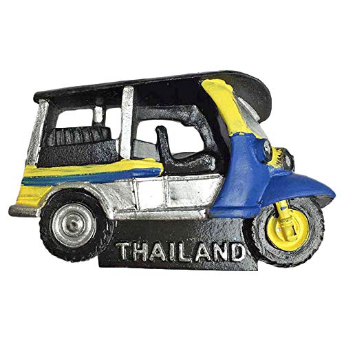 Thailand 3D Kühlschrank Magnet Travel Souvenirs Kollektion, Heim und Küche Dekoration Thailand Kühlschrankmagnet Magnet Sticker aus China 5 × 8 cm TukTuk yellow von Wedare Magnet Souvenir