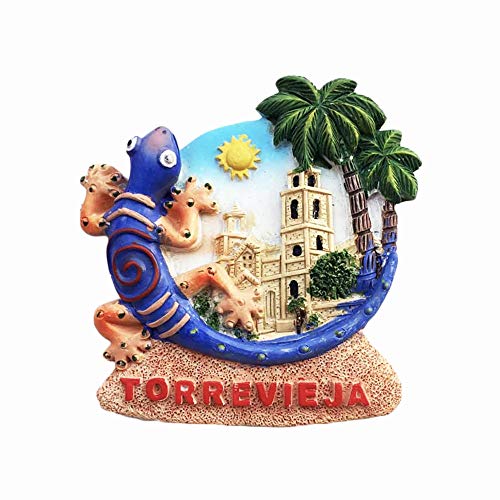 Torrevieja Spanien 3D-Souvenir-Kühlschrankmagnet, Geschenk, handgefertigt, Heim- und Küchendekoration, Torrevieja Kühlschrankmagnet-Kollektion von Wedare Magnet Souvenir