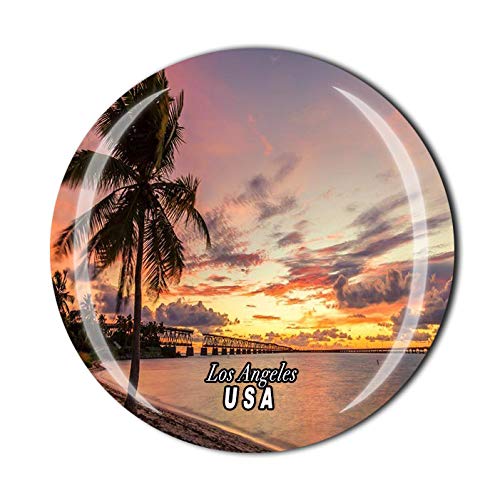 USA 3D Los Angeles America Kühlschrankmagnet Souvenir Kristall Glas Magnet Tourist Reise Souvenir Sammlung Geschenk Magnetaufkleber Home Küche Dekoration von Wedare Magnet Souvenir