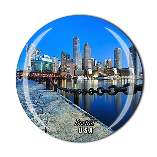 USA Boston 3D Amerika Kühlschrankmagnet Souvenir Kristall Glas Magnet Reise Souvenir Sammlung Geschenk Home Küche Dekoration von Wedare Magnet Souvenir