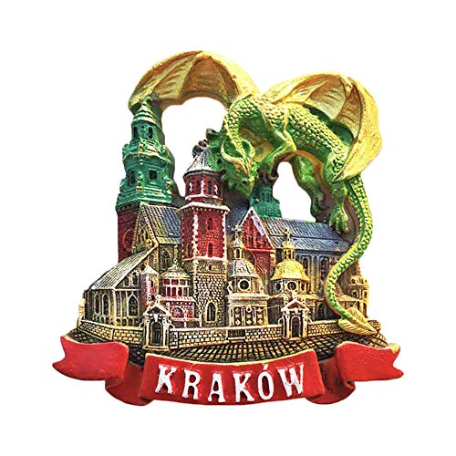 Wedare Magnet Souvenir Krakau Polen 3D grüner Drache Kühlschrankmagnet Tourist Souvenirs Aufkleber, Home & Küche Dekoration Polen Kühlschrankmagnet aus China von Wedare Magnet Souvenir