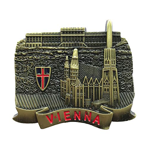 Wien Österreich 3D Metall Kühlschrank Magnet Reise Souvenirs Kühlschrank Magnet Home und Küche Dekoration Magnetaufkleber Kollektion von Wedare Magnet Souvenir