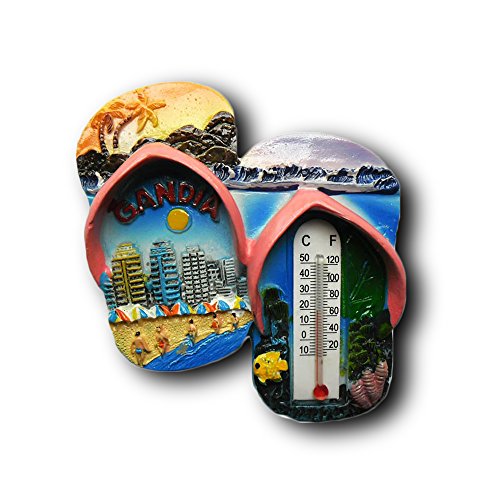 gangdia Spanien 3D Kühlschrank Magnet slipper-shaped Thermometer Stil Reisen Souvenir Aufkleber, Hand Kühlschrank Magnet, Home & Küche Dekoration von Wedare Magnet Souvenir