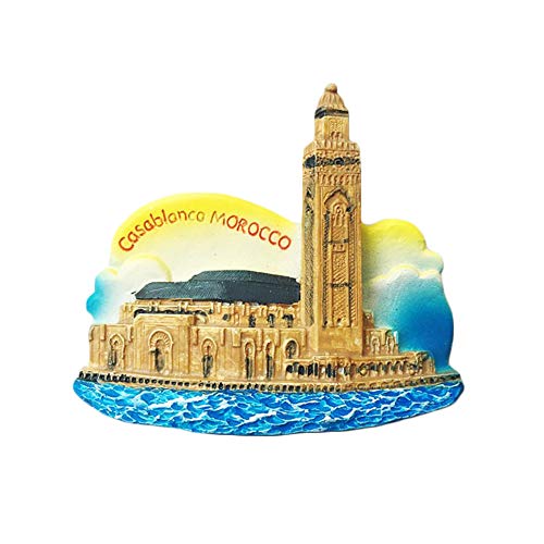 wedaredai Marokko Casablanca 3D Kühlschrankmagnet Tourist Souvenir Reise Aufkleber, Marokko Kühlschrank Magnet, Haus und Küche Dekoration Kollektion von China von Wedare Magnet Souvenir