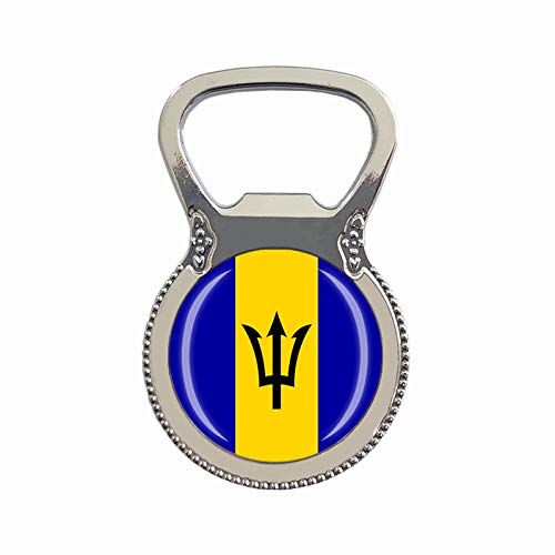 Barbados Flagge Bierflaschenöffner Kühlschrank Magnet Metall Glas Kristall Reise Souvenir Geschenk Heimdekoration von Wedare Souvenir