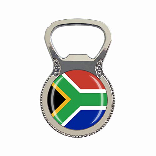 Kühlschrankmagnet, Motiv: Südafrika-Flagge, Bierflaschenöffner, Kühlschrankmagnet, Metall, Glas, Kristall, Reisesouvenir, Geschenk, Heimdekoration von Wedare Souvenir