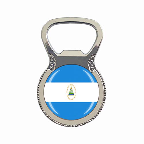 Nicaragua Flagge Bierflaschenöffner Kühlschrank Magnet Metall Glas Kristall Reise Souvenir Geschenk Heimdekoration von Wedare Souvenir
