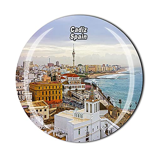 Spanien 3D Cadiz Kühlschrankmagnet Kristallglas Magnet Tourist Reise Souvenir Sammlung Geschenk Magnetaufkleber Home Küche Dekoration von Wedare Souvenir