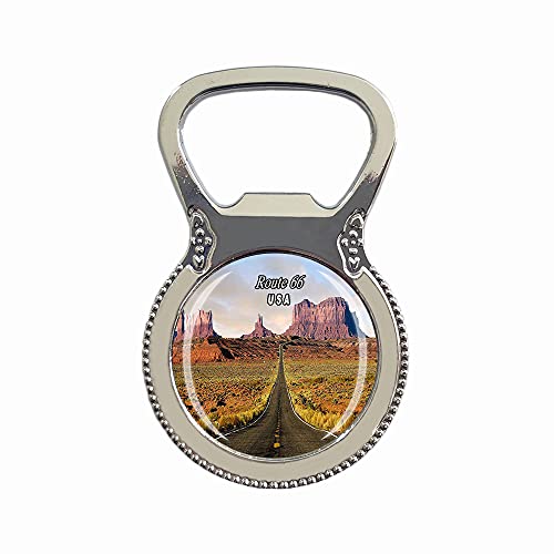 USA 3D Route 66 Bierflaschenöffner, Kühlschrankmagnet, Metall, Glas, Kristall, Reise-Souvenir, Geschenk, Heimdekoration von Wedare Souvenir