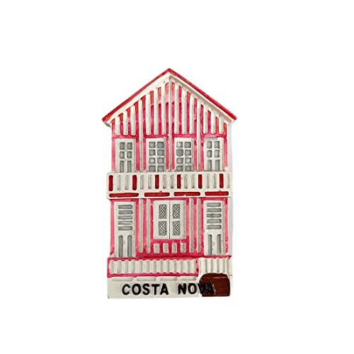 3D Costa Nova Aveiro Portugal Kühlschrankmagnet Souvenir Geschenk, Kunstharz, handgefertigt, Aveiro Kühlschrankmagnet, für Zuhause und Küche von Wedarego