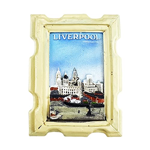 3D Liverpool England Kühlschrankmagnet Souvenir Geschenk, Kunstharz, handgefertigt, Liverpool Kühlschrankmagnet Home & Kitchen Dekoration Collection von Wedarego