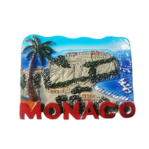 3D-Monaco-Kühlschrankmagnet, Souvenir-Geschenk, Kunstharz, handgefertigt, Monaco-Kühlschrankmagnet, für Zuhause und Küche, Dekoration von Wedarego