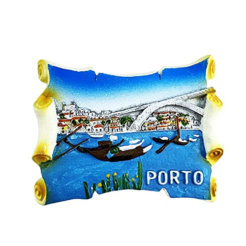 3D Porto Portugal Kühlschrankmagnet Souvenir Geschenk, Kunstharz, handgefertigt, Porto Kühlschrankmagnet, Heim & Küche Dekoration Kollektion von Wedarego