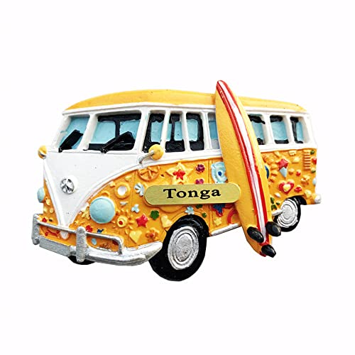 3D Tonga Bus Kühlschrankmagnet Souvenir Geschenk, Kunstharz, handgefertigt, Tonga-Kühlschrankmagnet, für Zuhause und Küche von Wedarego