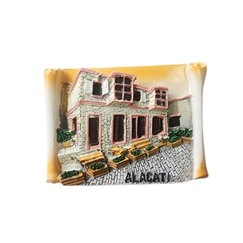 Alacati Türkei 3D-Kühlschrankmagnet, Souvenir-Geschenk, Kunstharz, handgefertigt, Alacati-Kühlschrankmagnet, Heim- und Küchendekoration, Kollektion von Wedarego