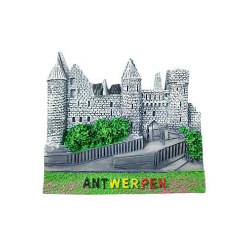 Antwerp Belgien 3D-Kühlschrankmagnet, Souvenir-Geschenk, Kunstharz, handgefertigt, Antwerpen-Kühlschrankmagnet, Heim- und Küchendekoration, Kollektion von Wedarego