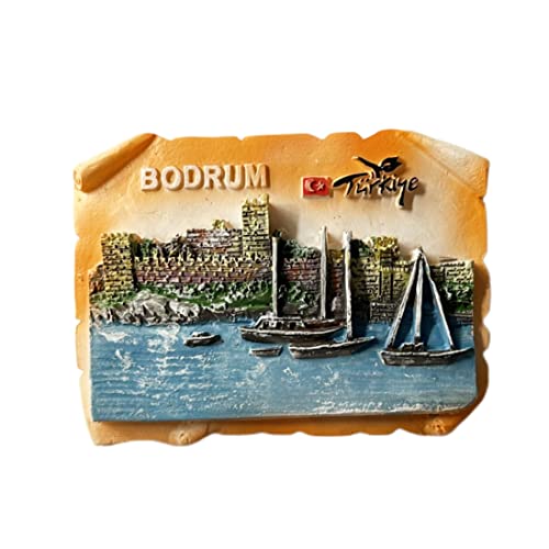 Bodrum Türkei 3D-Kühlschrankmagnet, Souvenir-Geschenk, Kunstharz, handgefertigt, Bodrum Kühlschrankmagnet, für Zuhause und Küche von Wedarego