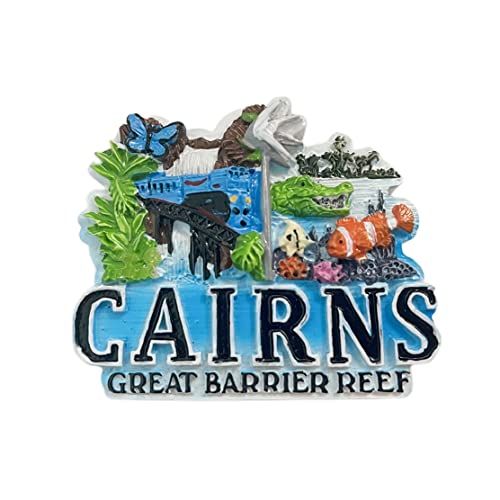 Cairns Australia 3D Great Barrier Reef Kühlschrankmagnet Souvenir Geschenk, Kunstharz, handgefertigt, Cairns Kühlschrankmagnet, Heim & Küche Dekoration Kollektion von Wedarego