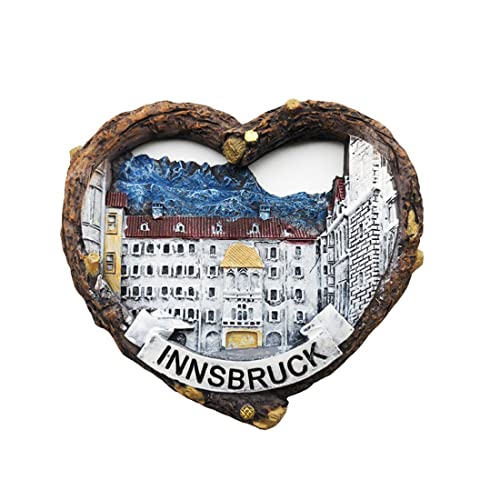 Innsbruck 3D-Kühlschrankmagnet, Souvenir-Geschenk, Kunstharz, handgefertigt, Innsbruck, Kühlschrankmagnet, Heim- und Küchendekoration, Kollektion von Wedarego