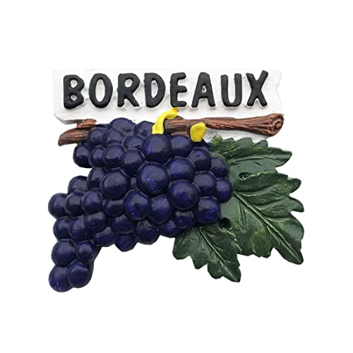 Kühlschrankmagnet, 3D-Trauben-Design, Kunstharz, handgefertigt, Bordeaux, für Zuhause und Küche, Dekoration von Wedarego