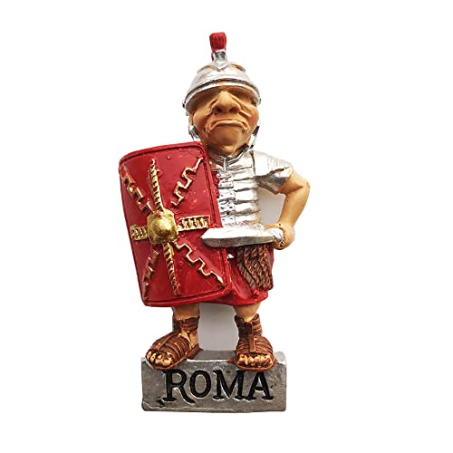 Kühlschrankmagnet, Motiv: Rom Italien, 3D-Schild, Krieger, Souvenir, Geschenk, Kunstharz, handgefertigt, Rom, Kühlschrankmagnet, Heim- und Küchendekoration von Wedarego