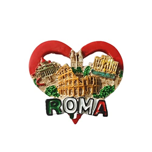 Kühlschrankmagnet, Motiv: Rom Italien, 3D-Wahrzeichen, Souvenir, Geschenk, Kunstharz, handgefertigt, für Zuhause und Küche von Wedarego