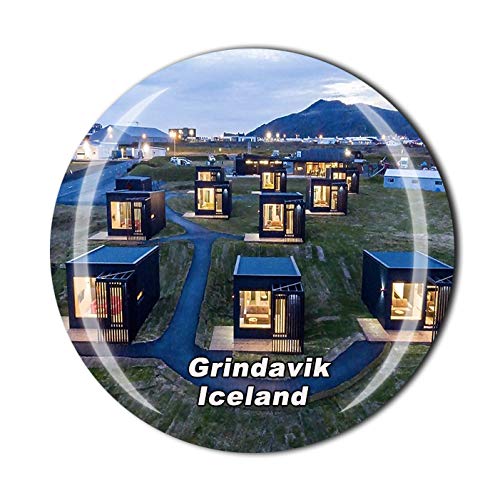 Kühlschrankmagnet 3D Grindavik Island Kühlschrankmagnet Kristall Glas Magnet Reisen Souvenir Sammlung Geschenk Magnetaufkleber Home Küche Dekoration von Wedarego