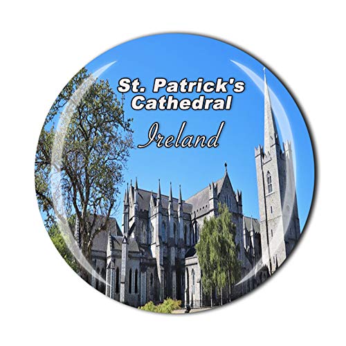 Kühlschrankmagnet Dublin Irland 3D St. Patrick's Cathedral Kühlschrankmagnet Kristallglas Magnet Touristen-Souvenir-Kollektion Geschenk Magnetischer Aufkleber Heim Küche Dekoration von Wedarego