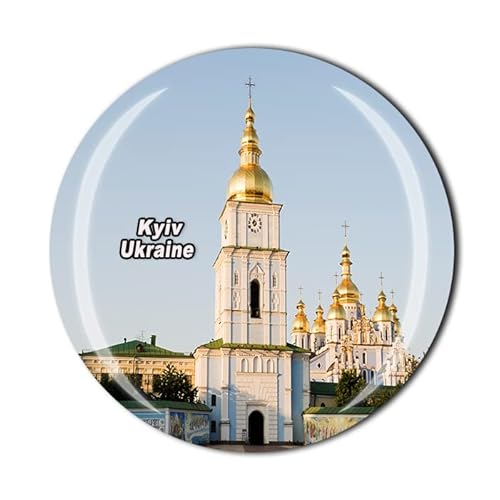 Kyiv Ukraine 3D Kühlschrankmagnet Glas Kristall Reise Souvenir Sammlung Geschenk Küche Haus Dekoration Magnet Aufkleber von Wedarego