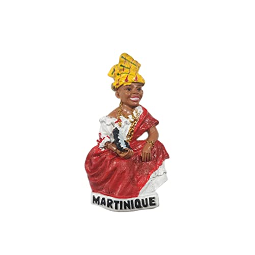 Martinique France 3D-Kühlschrankmagnet für Damen, Souvenir-Geschenk, Kunstharz, handgefertigt, Martinique-Kühlschrankmagnet, für Zuhause und Küche, Dekoration von Wedarego
