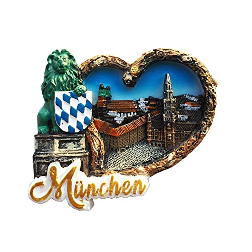 München Deutschland 3D Kühlschrankmagnet Souvenir Geschenk, Harz handgefertigt München Kühlschrankmagnet Home & Kitchen Dekoration Kollektion von Wedarego