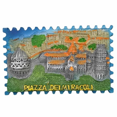 Pisa Italy 3D-Kühlschrankmagnet Piazza Dei Miracoli, Souvenir, Geschenk, Kunstharz, handgefertigt, Pisa-Kühlschrankmagnet, Heim- und Küchendekorationssammlung von Wedarego