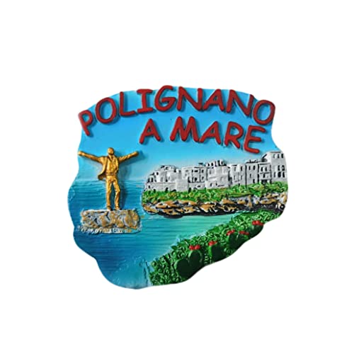 Polignano a Mare Italy 3D-Kühlschrankmagnet, Souvenir-Geschenk, Kunstharz, handgefertigt, für Zuhause und Küche, Dekoration von Wedarego