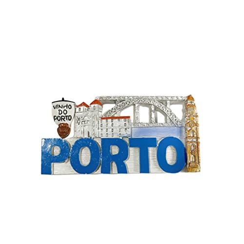 Portugal 3D Porto Kühlschrankmagnet Souvenir Geschenk, Kunstharz, handgefertigt, Porto Kühlschrankmagnet, Heim & Küche Dekoration Kollektion von Wedarego