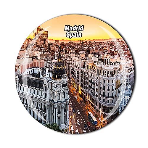 Spanien 3D Madrid Kühlschrankmagnet Kristall Glas Magnet Touristen Reise Souvenir Sammlung Geschenk Magnet Aufkleber Home Küche Dekoration von Wedarego