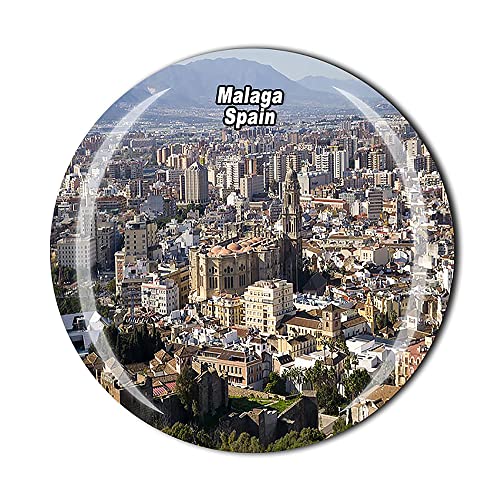 Spanien 3D Malaga Kühlschrankmagnet Kristall Glas Magnet Touristen Reise Souvenir Sammlung Geschenk Magnetischer Aufkleber Home Küche Dekoration von Wedarego