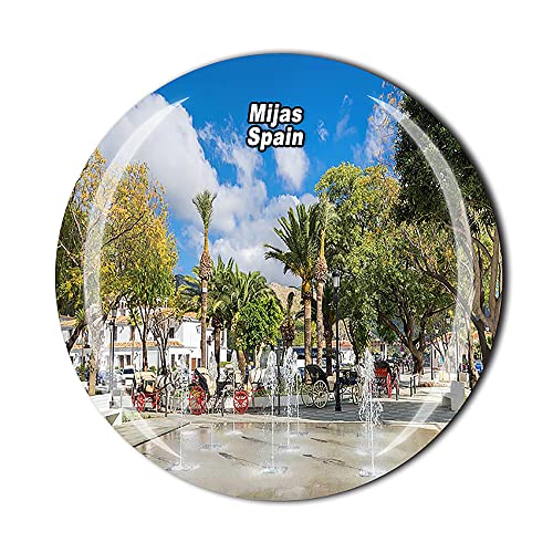 Spanien 3D Mijas Kühlschrankmagnet Kristall Glas Magnet Touristen Reise Souvenir Sammlung Geschenk Magnetischer Aufkleber Home Küche Dekoration von Wedarego