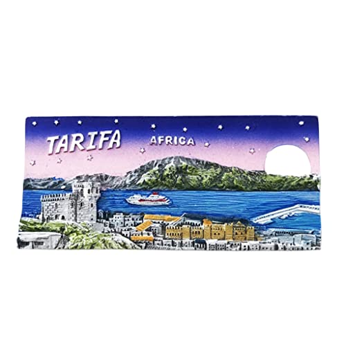 Tarifa Cadiz Spanien 3D-Kühlschrankmagnet, Souvenir-Geschenk, Kunstharz, handgefertigt, Tarifa-Kühlschrankmagnet, Heim- und Küchendekoration, Kollektion von Wedarego