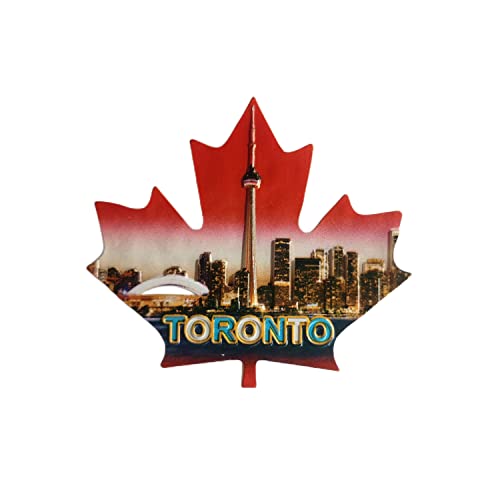 Toronto Kanada 3D Ahornblatt Kühlschrankmagnet Souvenir Geschenk, Kunstharz, handgefertigt, Toronto Kühlschrankmagnet, für Zuhause und Küche von Wedarego