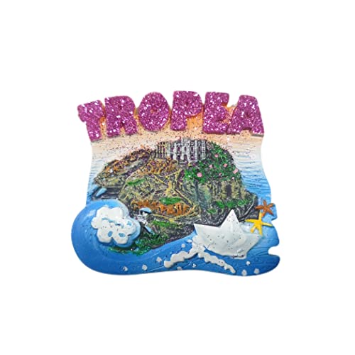 Tropea Italy 3D-Kühlschrankmagnet, Souvenir-Geschenk, Harz, handgefertigt, Tropea-Kühlschrankmagnet, für Zuhause und Küche, Dekoration von Wedarego