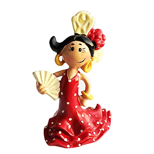 Wedarego Spanien 3D Flamenco-Tänzerin Harz Home Desktop Tischdekoration Handgemachte Ornament Tourist Souvenir Kollektion von Wedarego