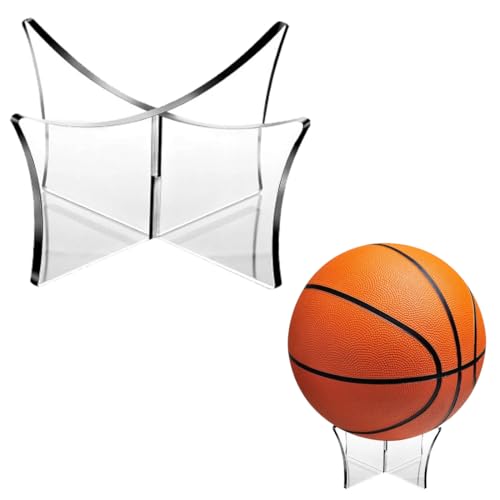 WeddHuis 1 Stück Acryl Ballhalter Ballständer Ball Display Stand Ballhalterung für American Football Fussball Basketball Volleyball Handball Bowling Acrylständer Ball Halter Ständer von WeddHuis