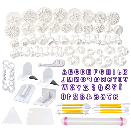 Cookie Cutters Back Fondant Set DIY-Kuchenzubehör Backkekuit Kit Fondant Modeling Tool 114-Piece Cookie Cutters Back Fondant Set DIY-Kuchenzubehör Backkekuit Kit Fondant Modeling Tool 114-Piece von Weddflower