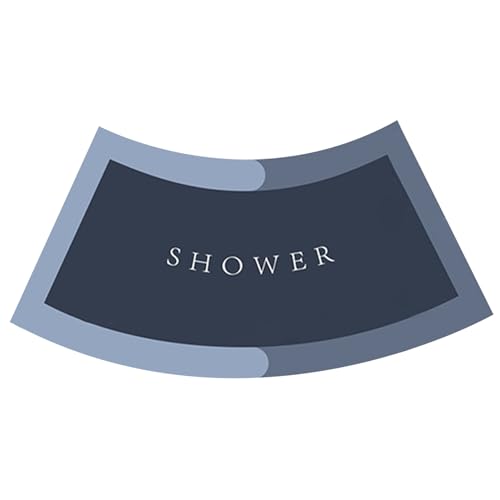 Weddflower Gebogene Duschmatte 16x30 '' Gebogene Badematte absorbierender Duschteppich Nicht schlupfer Quadrant Duschmatte Waschbar schnell Trocknerschuhe Teppich dunkelblau Weddflower Gebogene Duschmatte 16x30 '' Gebogene Badematte absorbierender Duschteppich Nicht schlupfer Quadrant Duschmatte Waschbar schnell Trocknerschuhe Teppich dunkelblau von Weddflower