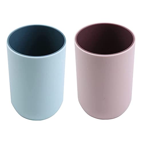 ZahnbüRstenbecher 2 StüCk Kunststoff ZahnbüRstenhalter Wiederverwendbare Trinkbecher Wasser MundspüLbecher Zahnputzbecher Badezimmer-Sets Stil 2 von Weddflower
